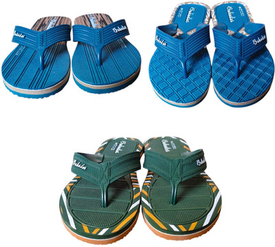 DEEPAKTRADERS Men Slippers(Blue, Blue, Green , 8)