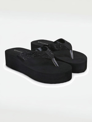 DUOSOFT Women Premium Extra Soft Daily use Comfortable Slippers(Black , 6)