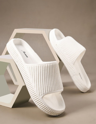 Athree Men Slides(White , 10)