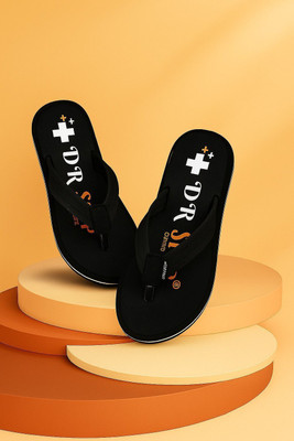 DR STTEP Men Orthopedic Slippers for Men Comfort Fit Soft Cushion Lightweight Slippers(Black , 6)