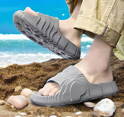 KAPYANSH Men Slides(Grey , 6)