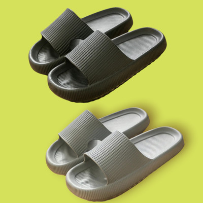 Zipolee Men Slides(Black, Grey , 7)