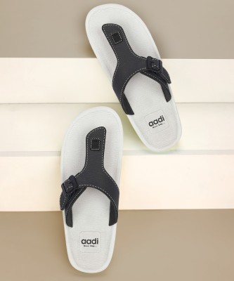 aadi Men EVA| Ultralightweight| Premiun| Comfort| Summer Tendy| Outdoor| Slippers(White, Black , 11)