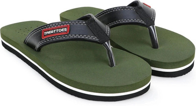TREATTOES Men Men Soft & Stylish Slippers Lightweight Stylish Trending New Ortho Diabetic Flip Flops(Green , 10)