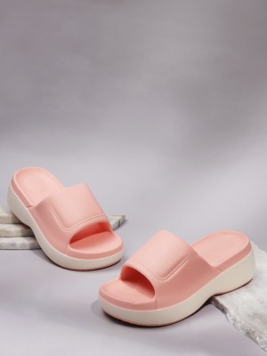 TRUFFLE COLLECTION Women Slides(Pink , 3)