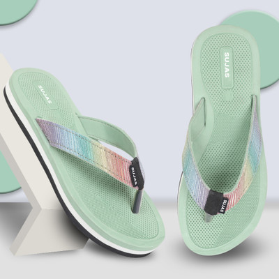 SUJAS Women Newly launch|Premium|Soft|Comfortable Stylish and Trending|Lightweight|Antiskid Slippers(Green , 5)