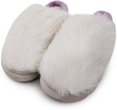 VRITRAZ Women Slippers(White , 8)