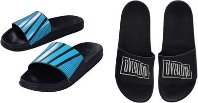 nvisan Men Slides(Blue, Grey , 7)