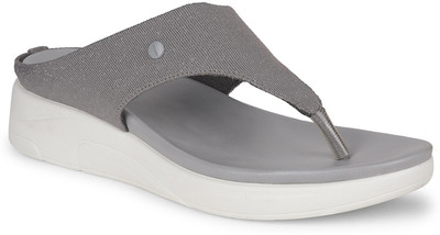 Bata Women Flip Flops(Grey , 3)