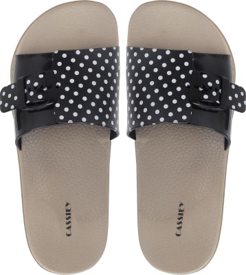 Cassiey Women Slides(Black , 3)