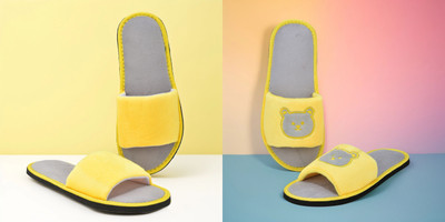 Y key Women Flip Flops(Yellow, Yellow , 7)