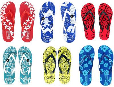 PKKART Women Slippers(Multicolor , 6)