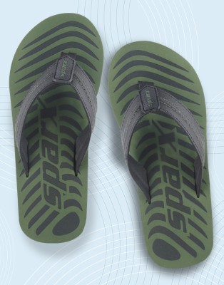 Sparx Men Flip Flops(Olive , 8)