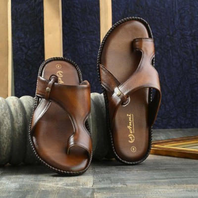 Men's Avenue Men Flip Flops(Tan , 8)