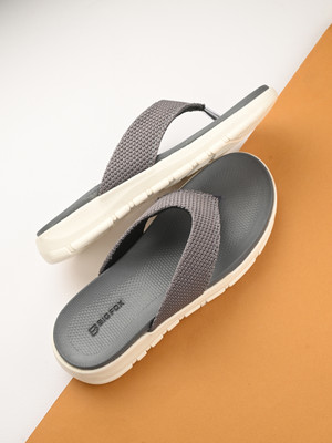 BIG FOX Men Alphabounce-1 Comfortable|Ultra-Light |Water-resistant| Flip Flops(Grey , 7)