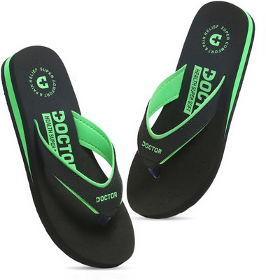 DOCTOR HEALTH Women Extra soft|Soft|Orthopedic|Comfortable|Ultra Soft|Women Slippers Flip Flop Flip Flops(Black , 8)