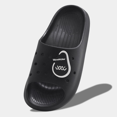 Wave Walker Women Slides(Black , 6)