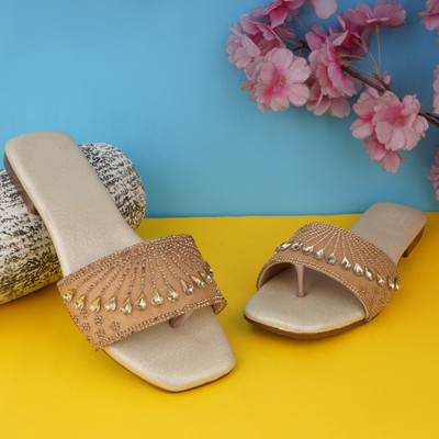 KILLER Women Flats(Gold , 6)