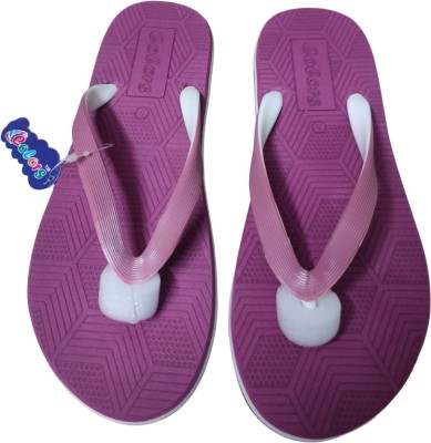 Suruchi Collection Women Flip Flops(Purple , 7)