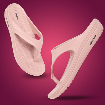 action Women Slippers(Pink , 5)