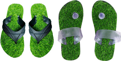 skyflip Men Slides(Grey, Black , 10)