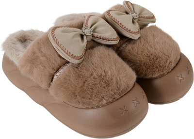 HELEEY Women Flip Flops(Beige , 7)