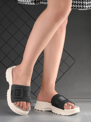 Layasa Women Slides(Black , 8)