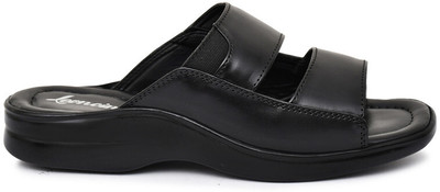 LEONCINO Men Slides(Black , 9)
