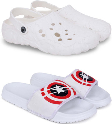 KAPYANSH Men Clogs(White, White , 6)