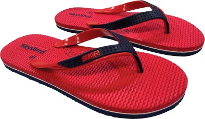 Skyultra Men Flip Flops(Red , 4)