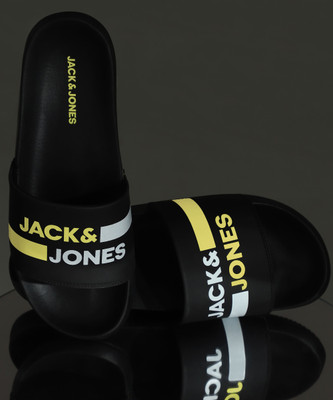 JACK & JONES Men Slides(Black , 8)