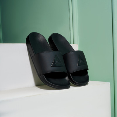 ARVAN Men Slides(Black , 10)