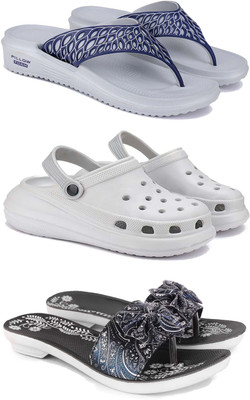 Pennen Women Flip Flops(Black , 8)