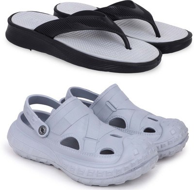 Pampy Angel Men Slippers(Grey, Grey , 7)