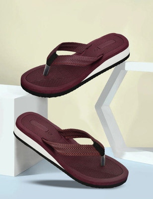 STIFRON Women Slippers(Maroon , 8)
