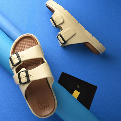 Birde Men Slippers(Beige , 6)