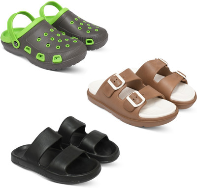 Acorn Men Slides(Green, Tan, Black , 8)
