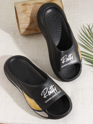 Bootco Men Slides(Black , 9)