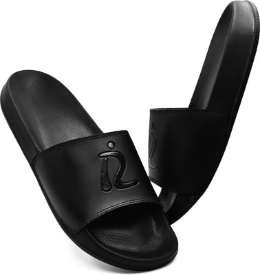 REVESY Men Slides(Black , 8)