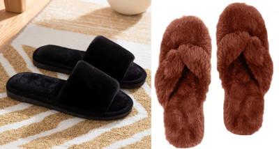 rexizone Women Slides(Grey, Brown , 6)