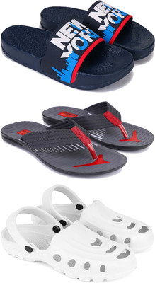 Pennen Men Slippers(White , 7)