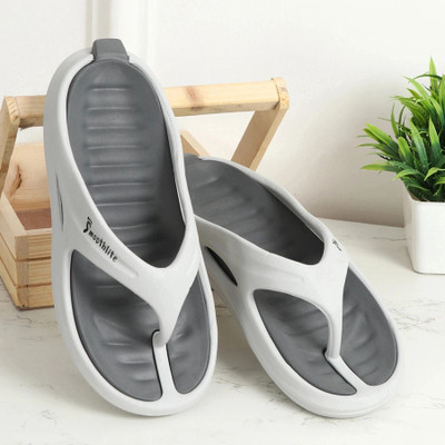 house of common Men Flip Flops(Grey, Grey , 7)