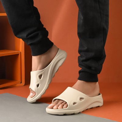 slipover Men Doctor Soft|Orthopedic|Comfort|Lightweight|Durable|Diabetic|Non Slip Slipper Slides(Beige , 9)