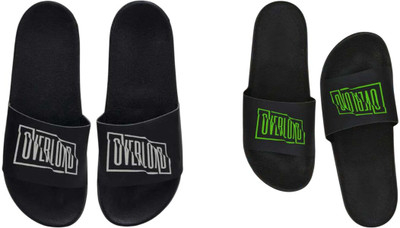 nvisan Men Slides(Green, Grey, Black , 8)