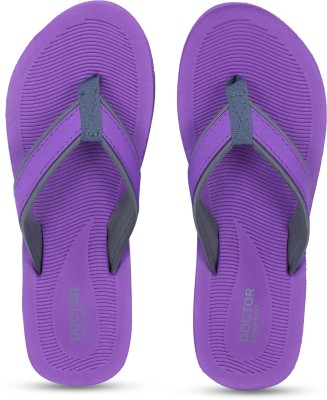 DOCTOR EXTRA SOFT Women House Slipper for Women's | Pregnancy | Ultra softy | Memory Foam Cushion D-04 Flip Flops(Purple , 5)