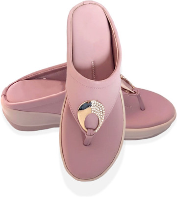 GIexport Women Slippers(Pink, Purple , 5)