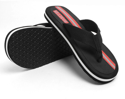 KETIKOE Men Flip Flops(Black , 10)