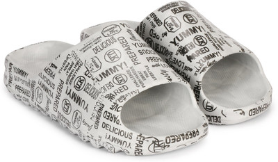 Orvax Men Slides(Grey, Black , 9)