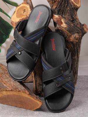 Roadster Men Slippers(Black , 10)
