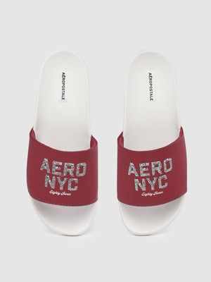 AEROPOSTALE Men Slides(Maroon , 8)
